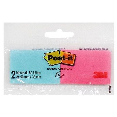 Papel post-it C/2 38X50MM 50F 3M