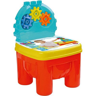Cadeira C/brinquedos P/montar engrenagens 24p Dismat