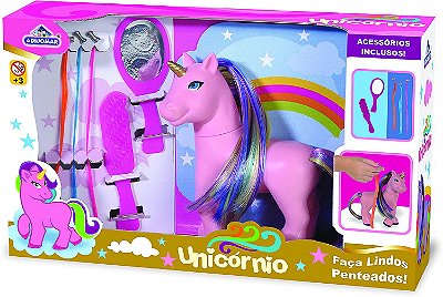 Boneco Unicornio C/Acessorios Adijomar
