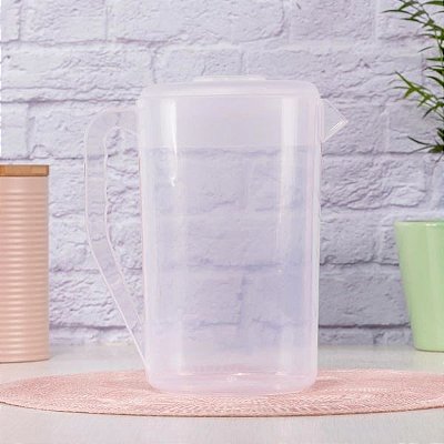 Jarra Plasvale c/tampa 2L transparente