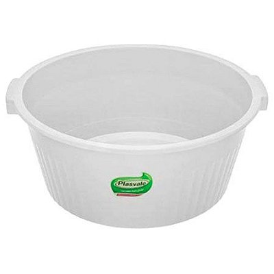 Bacia Plasvale Canelada 8L Branca