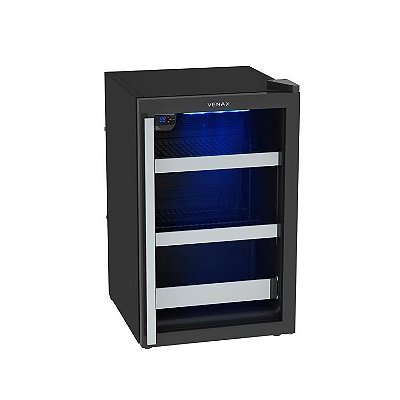 Cervejeira 100L blue light preta Venax