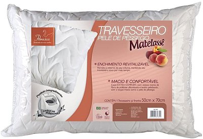 Travesseiro pele de pêssego 50x70 Fibrasca