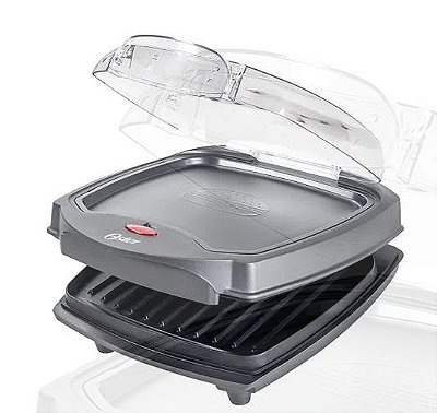 Grill elétrico burger Oster 2 em 1com estufa