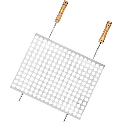 Grelha Grilazer churrasco furos moeda