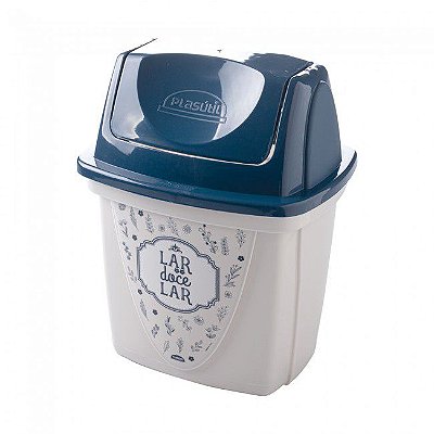 Lixeira para pia decorada 6,5l basculante Plasutil