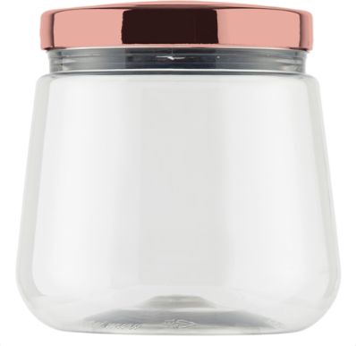 Pote de plastico 1,2l metalizado dourado rose Bandeirante