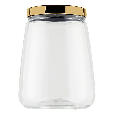 Pote plastico Bandeirante 2,1L metalizado dourado