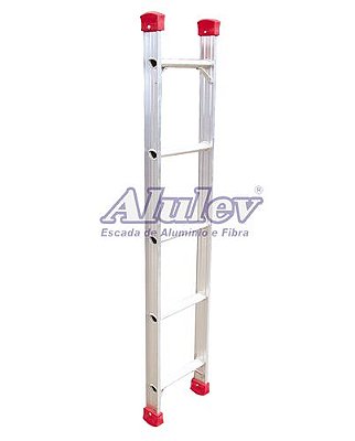 Escada Alumínio Encosto Baby 7 Degraus - 2,10m Alulev