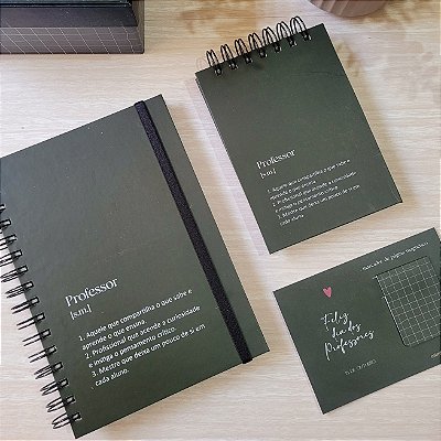 Kit - Caderno + Mini Caderneta + Marca Página - Significado | Coleção Dia dos Professores
