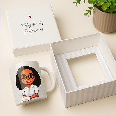 Kit - Caneca + Caixinha - Caricatura | Dia dos Professores