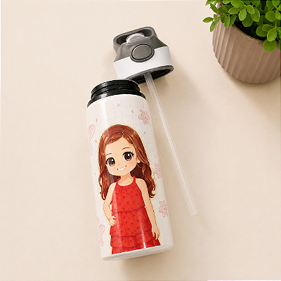 Squeeze 600ml - Caricatura Kids | Flores* ❤