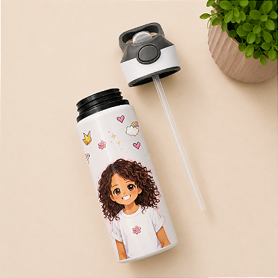 Squeeze 600ml - Caricatura Kids | Princesa* ❤