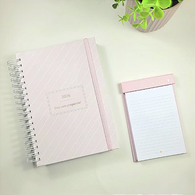 Agenda 2026 + Bloco de Mesa Anotações