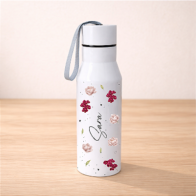 Garrafa Térmica 500ml - Coleção Cristã | Escolhida, Amada e Abençoada