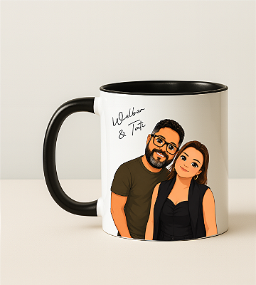 Caneca Personalizada - Caricatura + Nossa Data* ❤