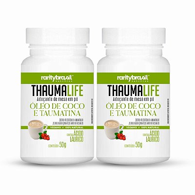 Adoçante de mesa Thaumalife -  Óleo de Coco em Pó e Taumatina - 50g