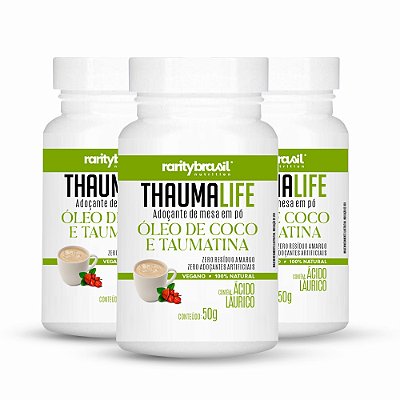 Adoçante de mesa Thaumalife -  Óleo de Coco em Pó e Taumatina - 50g