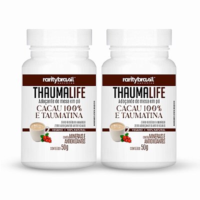 Adoçante de mesa Thaumalife -  Cacau 100% e Taumatina - 50g