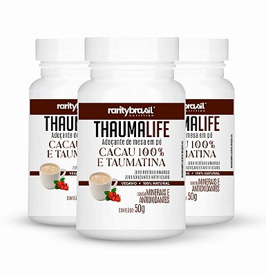 Adoçante de mesa Thaumalife -  Cacau 100% e Taumatina - 50g