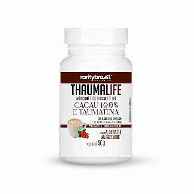 Adoçante de mesa Thaumalife -  Cacau 100% e Taumatina - 50g