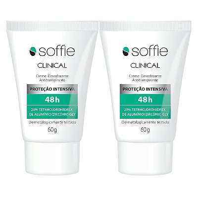 Kit Com 2 Desodorantes Antitranspirantes - Soffie Clinical 48h