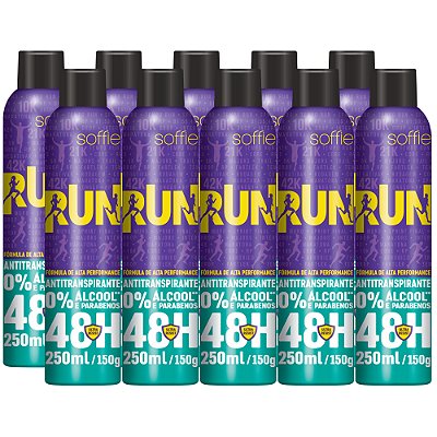 Kit com 10 Desodorantes Antitranspirantes - Soffie RUN
