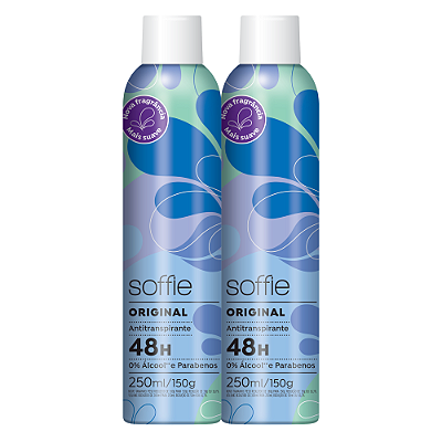 Kit com 2 Desodorantes Antitranspirantes - Soffie Original