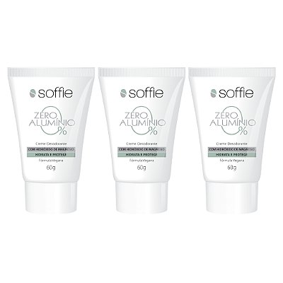 Kit com 3 Desodorantes - Soffie Zero Alumínio