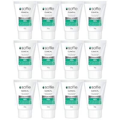 Kit Com 12 Desodorantes Antitranspirantes - Soffie Clinical 48h