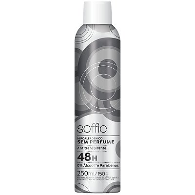 Desodorante Antitranspirante Soffie Sem Perfume Hipoalergênico Aerossol
