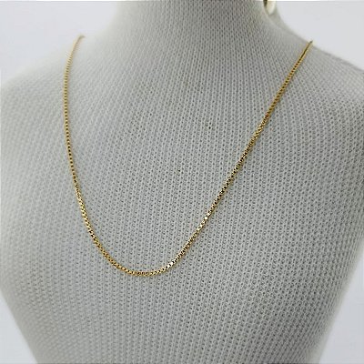 Corrente Banhada A Ouro Elo Veneziana 45 cm Bijou Art