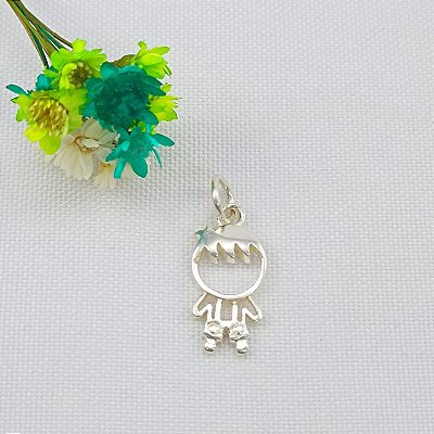 Pingente De Prata Menino Vazado Bijou Art