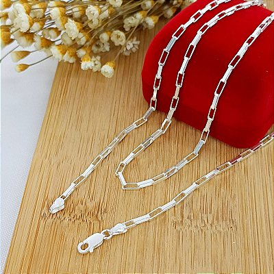 Corrente De Prata Elo Cartie 70 cm Bijou Art