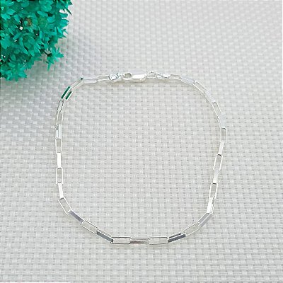 Pulseira De Prata De Elo Veneziana Longo Bijou Art