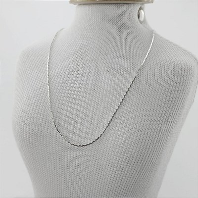 Corrente Banhada A Prata Elo L100 45 cm Bijou Art