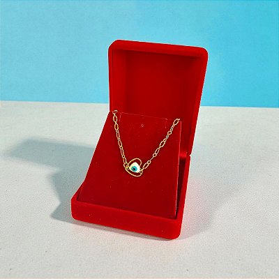 Pulseira Infantil Banhada a Ouro Com Olho Grego Bijou Art