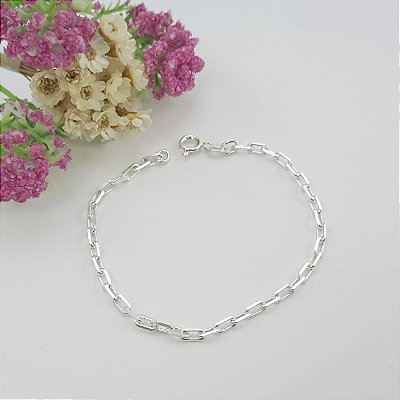 Pulseira Infantil Banhada a Prata Elo Carti Bijou Art
