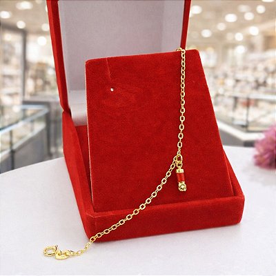 Pulseira Infantil Banhada a Ouro Com Figa Bijou Art