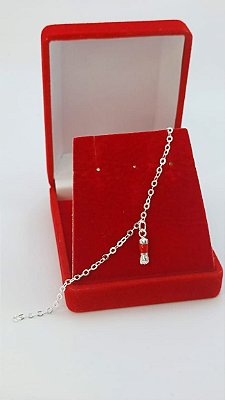 Pulseira Infantil Banhada a Prata Com Figa Bijou Art