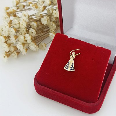 Pingente Banhado a Ouro De Nossa Senhora Aparecida Bijou Art