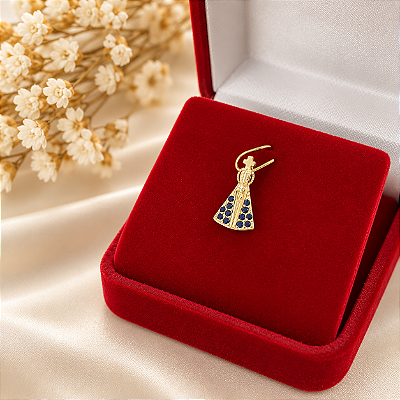 Pingente Banhado a Ouro De Nossa Senhora Aparecida Bijou Art