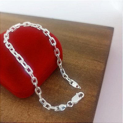 Pulseira De Prata 925 De Elo Cartie Masculina Bijou Art