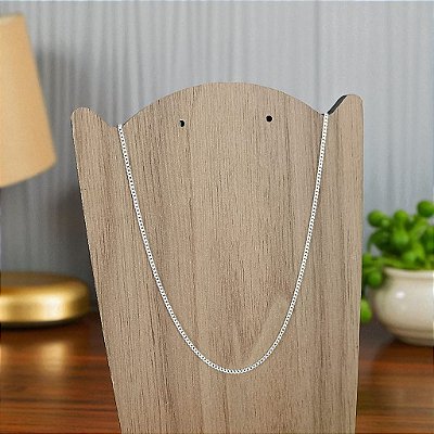 Corrente De Prata 925 De Elo Curto Fechado 60 cm Bijou Art