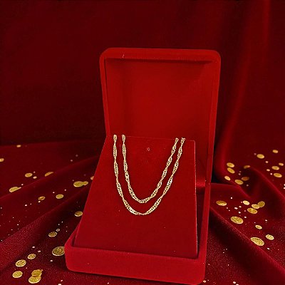 Corrente Banhada a Ouro 45 cm Elo Cinga-Pura Bijou Art