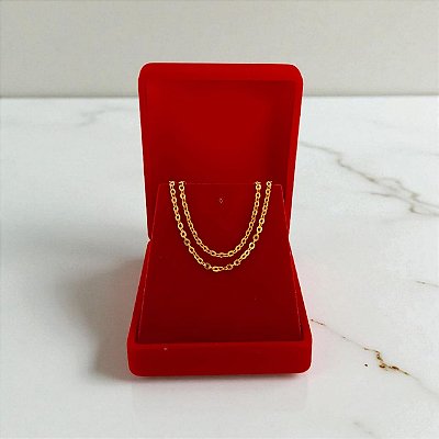 Corrente Banhada a Ouro 45 cm Elo Argola Aberta Bijou Art