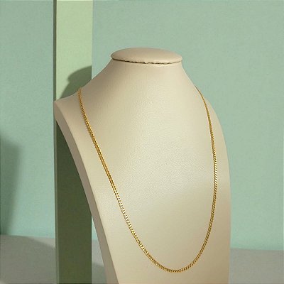 Corrente Banhada a Ouro 50 cm Elo Curto Bijou Art