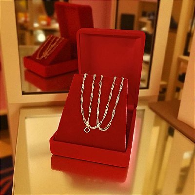 Corrente Banhada a Ouro 50 cm Elo Cinga-Pura Bijou Art