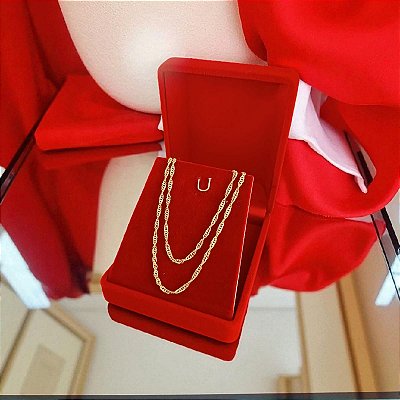 Corrente 40 cm Banhada a Ouro Elo Cinga-Pura Bijou Art