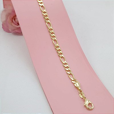 Pulseira Banahda a Ouro De Elo 3x1 Bijou Art